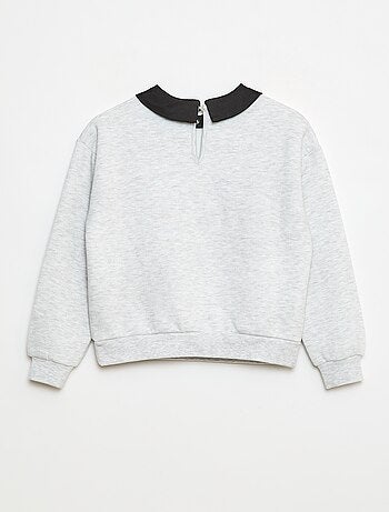 Sweat loose avec col à strass