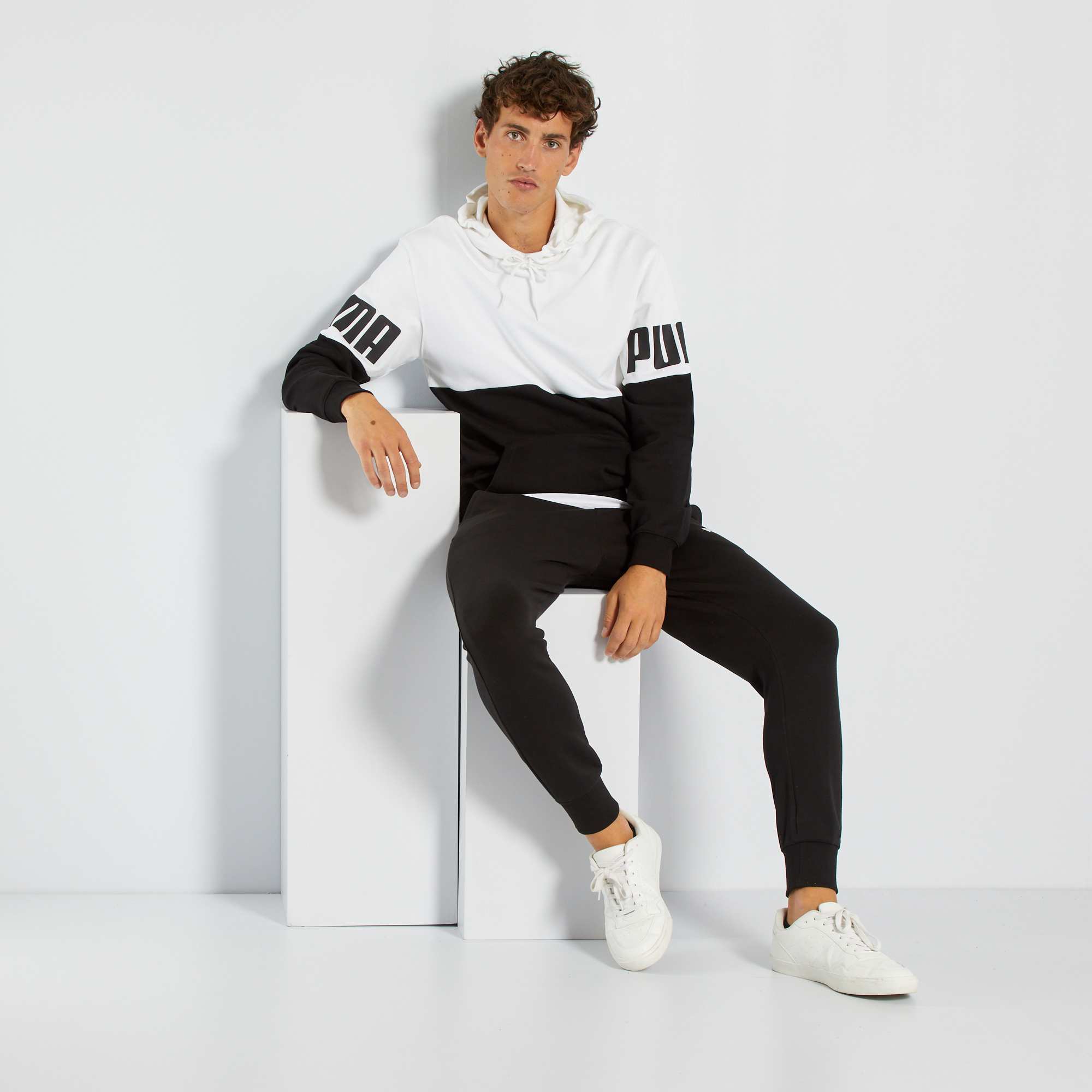 Sweat 'Puma' homme - blanc/noir - Kiabi - 55,00€