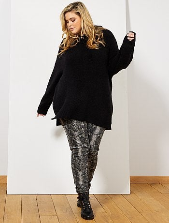 Sweat tricot à capuche - Kiabi