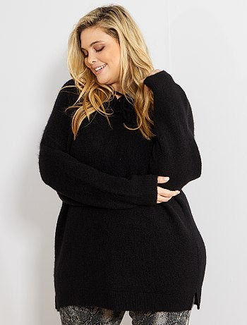 Sweat tricot à capuche - Kiabi