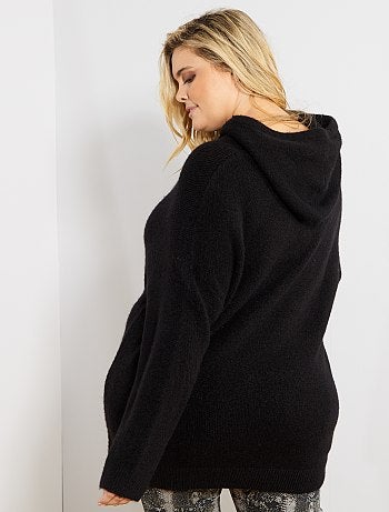 Sweat tricot à capuche - Kiabi