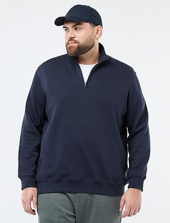 Sweat uni à col camionneur