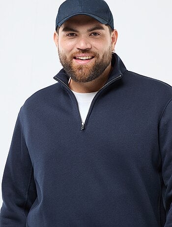 Sweat uni à col camionneur