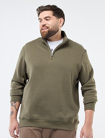 Sweat uni à col camionneur