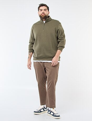 Sweat uni à col camionneur