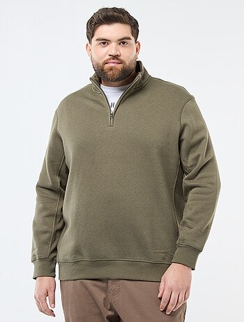 Sweat uni à col camionneur