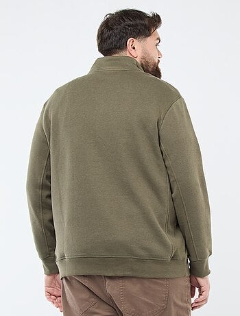 Sweat uni à col camionneur