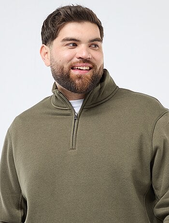 Sweat uni à col camionneur