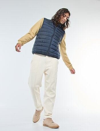 Sweat uni à col rond en molleton gratté