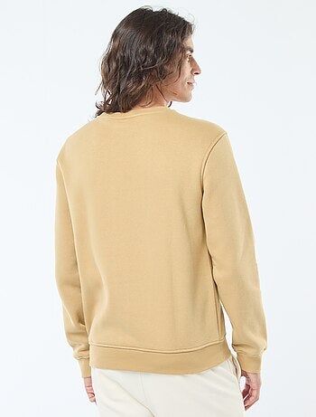 Sweat uni à col rond en molleton gratté