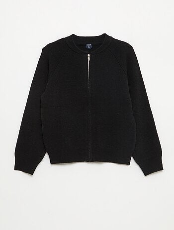 Sweat uni avec col zippée