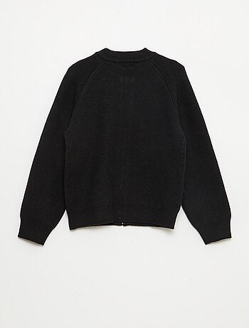 Sweat uni avec col zippée