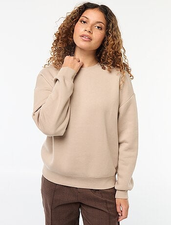 Sweat uni en molleton chaud