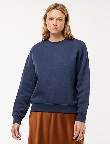 Sweat uni en molleton chaud