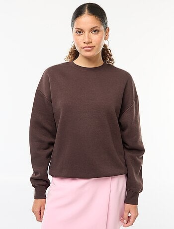 Sweat uni en molleton chaud