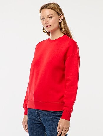 Sweat uni en molleton chaud