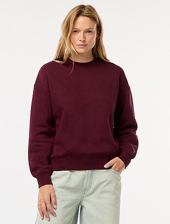 Sweat uni en molleton chaud