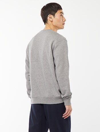 Sweat uni en molleton col rond