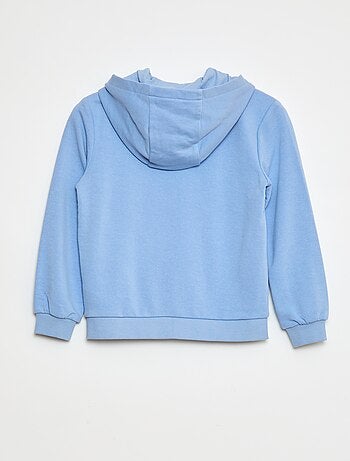 Sweat uni zippé à capuche