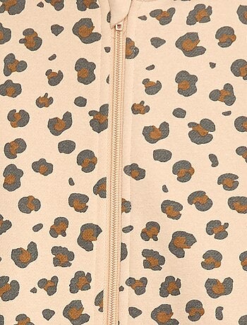 Sweat zippé à capuche avec imprimé