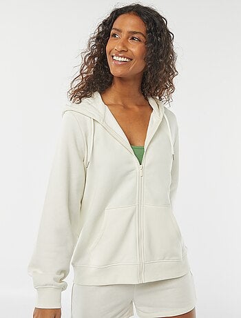 Sweat zippé à capuche basique