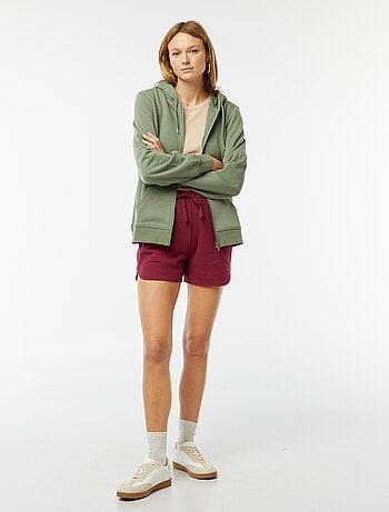 Sweat zippé à capuche basique