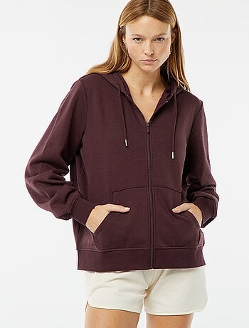 Sweat zippé à capuche basique