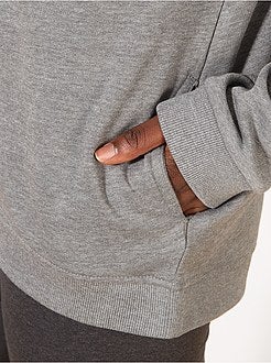 Sweat zippé à capuche en molleton - Kiabi