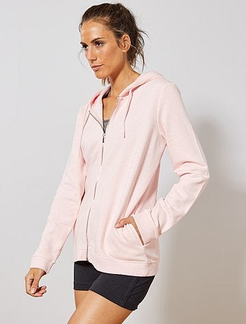Sweat zippé à capuche en molleton - Kiabi