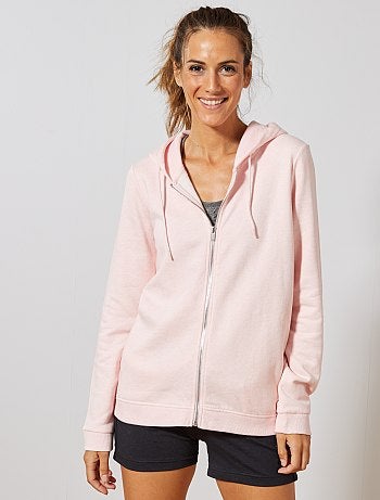 Sweat zippé à capuche en molleton - Kiabi