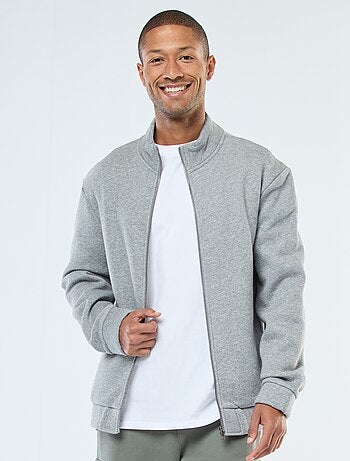 Sweat zippé à col montant