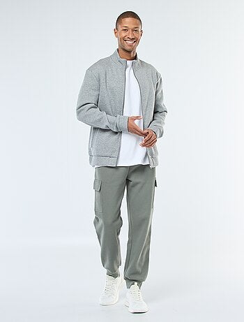 Sweat zippé à col montant