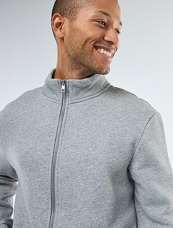 Sweat zippé à col montant