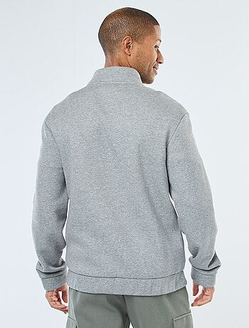 Sweat zippé à col montant
