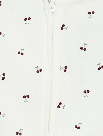 Sweat zippé à motif et à capuche