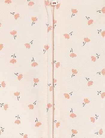 Sweat zippé à motif et à capuche