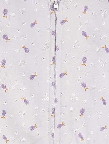 Sweat zippé à motif et à capuche