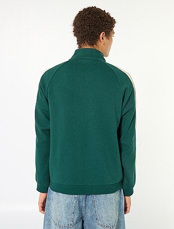 Sweat zippé avec bande sur le côté
