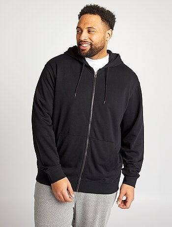 Sweat zippé en molleton avec capuche