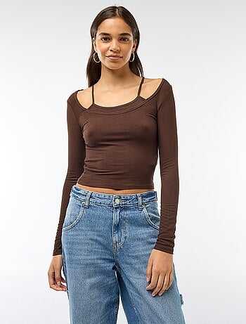 T-shirt - Débardeur effet 2 en 1