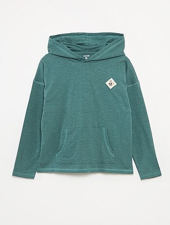 T-shirt à capuche à manches longues