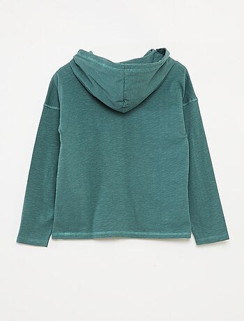 T-shirt à capuche à manches longues