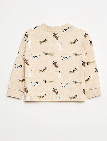 T-shirt à col boutonné imprimé
