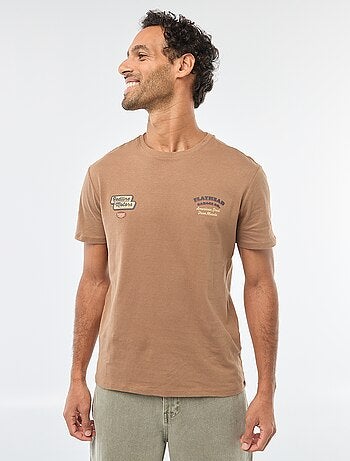 T-shirt à col rond et manches courtes imprimé