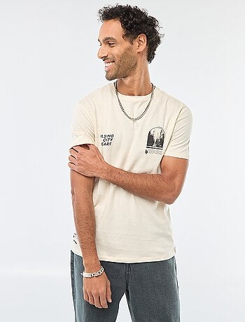 T-shirt à col rond et manches courtes imprimé