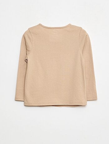 T-shirt à col rond imprimé 'Noël'