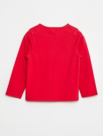 T-shirt à col rond imprimé 'Noël'