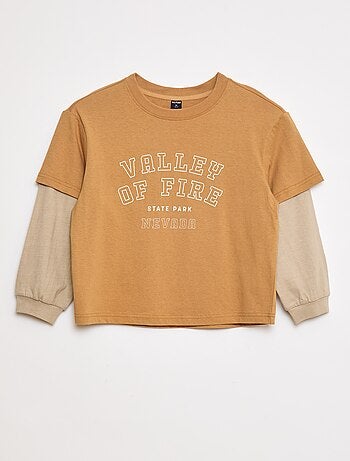 T-shirt à double manche