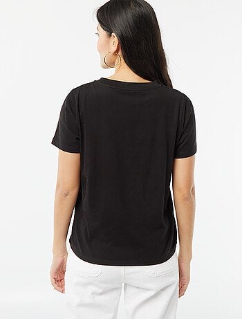 T-shirt à manches courtes avec broderies fantaisies