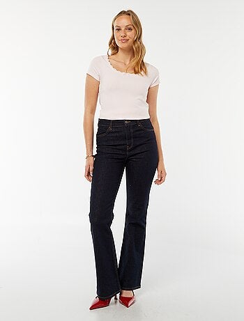 T-shirt à manches courtes avec dentelle et nœud fantaisiste